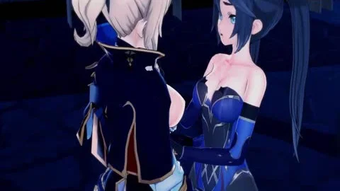 Futa Jean Eats vagina before plowing Mona doggystyle With Her humongous weenie - Genshin Impact Futanari anime.