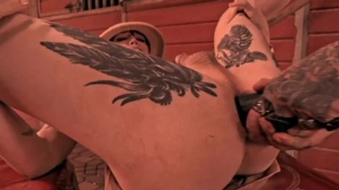 TransSexualAngel: Inked Lena Moon playing with sex toys video