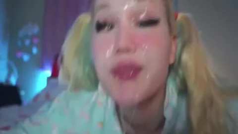Sissy Blondelashes Facefucked