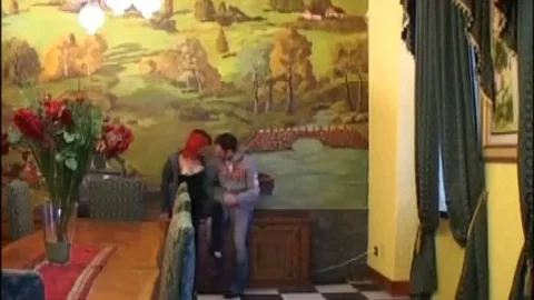 tranny With Red Hair receives throatful love juice