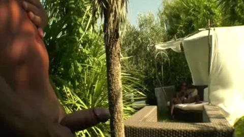 ladyboy Nefertiti With Her giant penis Breaks Her bondman's butthole bare
