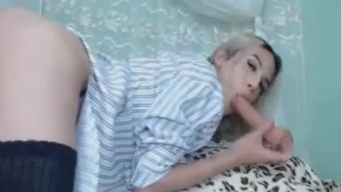 attractive Ts Plays Her massive dildo And moist rod