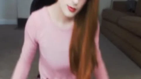 Beauty Ginger Crossdresser large dick