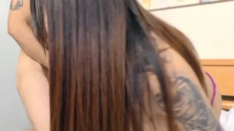 ladyboy Marcelle Herrera gets Double ass