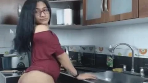 Nerdy ladyboy Flashing large penis And wazoo