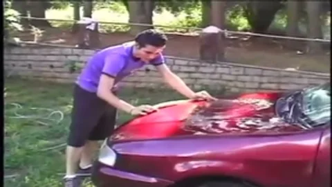 Car Washing Turns horny Outdoor Sex