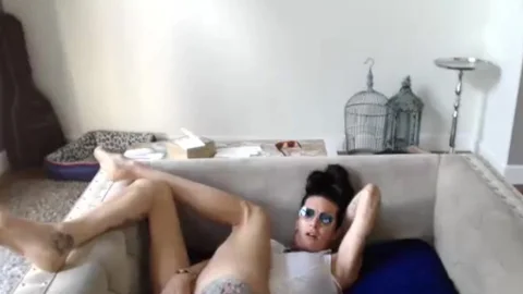 Solo trans masturbation
