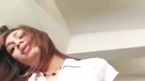 Ladyboy gets erect while Riding A dick
