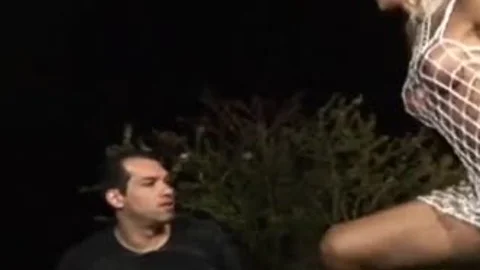 Blond ladyboy hammered Boyfriend In The Park