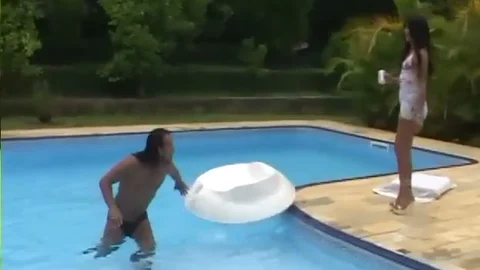 lovely tranny Layla Poolside poke