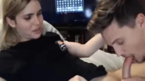 blond ladyboy oral joy From Hubby webcam