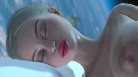 Earth Orbit - A Sex travel. Sex In Space Station! 3d Dickgirl Plays With A cute 
