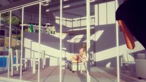 Real fucking in company with t-girl