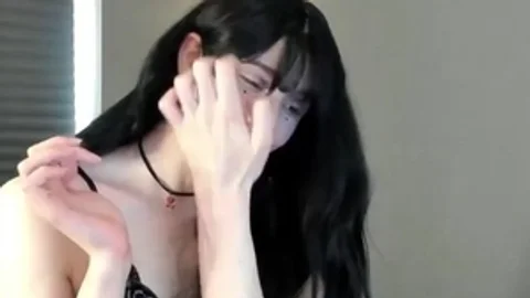 Skinny And Tall Transgirl With gigantic cock Masturbates On cam