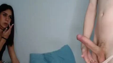 White Femboy Monstercock bonks lucky latin chick TS