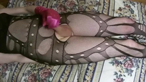 Skinny blonde Sissy Joys With Pink sex-toy In Solo Action With cock juice flow