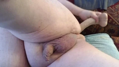 excited fat Sissy bonks wazoo And Cums