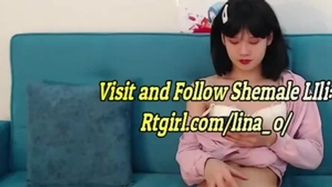 Petite Korean legal age teenager t-girl Wanks Until that babe Cums On cam