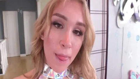 sleazy Ts Angelina Please Destroys Redheaded kinky cutie Audrey Miles