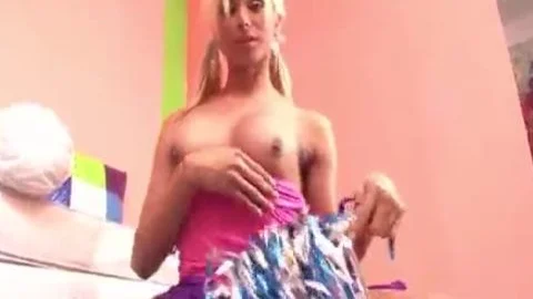 Hard pounding in company with transsexual