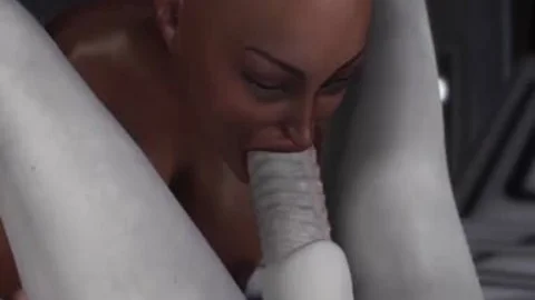 juicy Sci Fi Female Alien Plays With A dark beauty In The Space Station