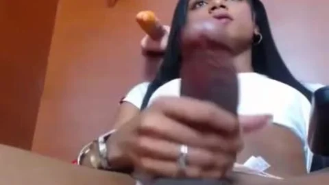 precious latin chick tranny With large penis cum Twice